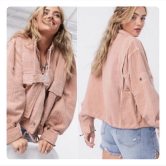 Free People Jackets & Blazers - Free People EYES ON YOU SURPLUS JACKET SIZE LARGE NWT